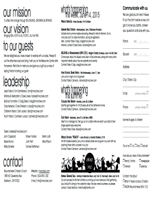Mountainview Christian Church Connection Card