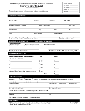 FSBPT Score Transfer Request Form