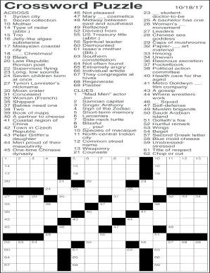 Crossword Puzzle