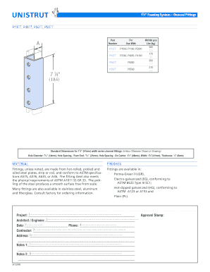 15⁄8 Framing System General Fittings Specification