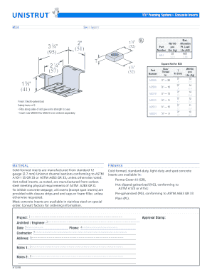 Concrete Insert Framing System Form