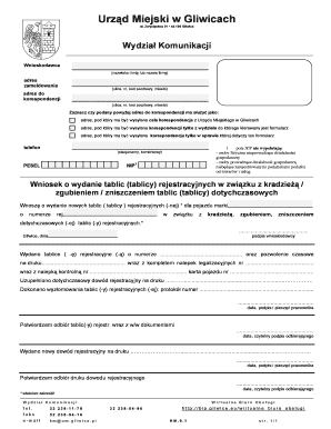 Vehicle Registration Plate Replacement Request