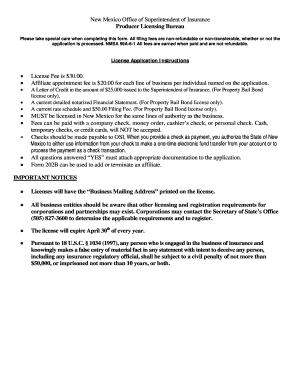 Business Entity - Office of Superintendent of Insurance