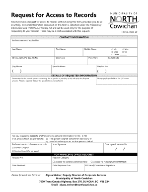 Request for Access to Records