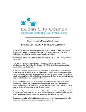 Environmental Complaint Form
