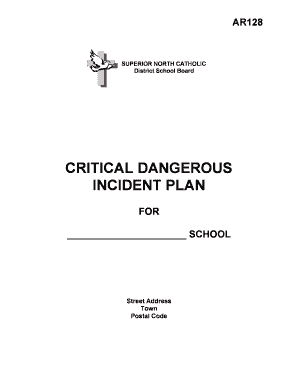 Critical Dangerous Incident Plan