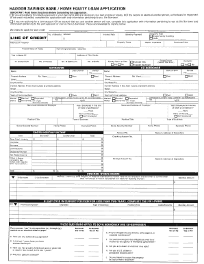 Home Equity Loan Application