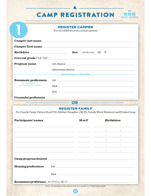 Camp Registration Form
