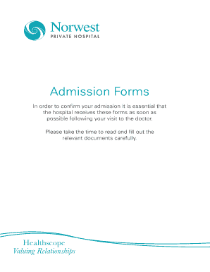 Norwest Private Hospital Admission Forms