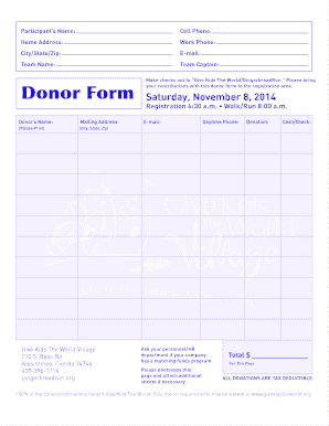 Give Kids The World Donor Form