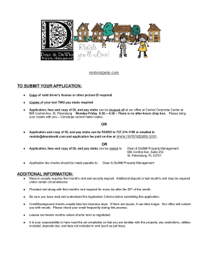Florida Residential Rental Application