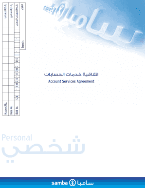 Samba Bank Account Opening Agreement
