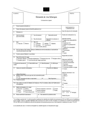 Demande de visa Schengen