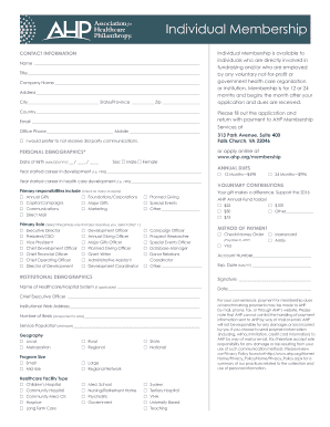 Individual Membership Application