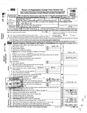 Form 990 Return of Organization Exempt From Income Tax