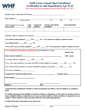 ADM Cocoa Annual Open Enrollment Verification