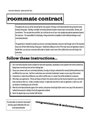roommate contract