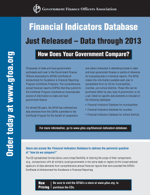 Government Finance Indicators Database Order Form