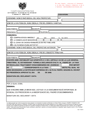 Waste Collection Tax Registration Form