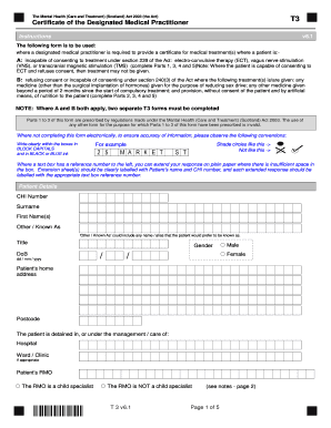 Certificate of the Designated Medical Practitioner