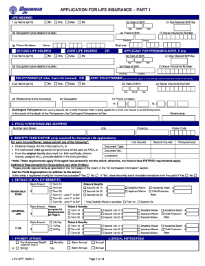 Life Insurance Application Form