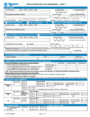 Life Insurance Application Form