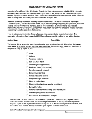 Release of Information Form