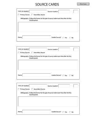 Source Card Template