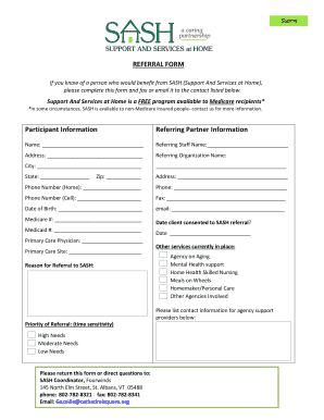 SASH Referral Form