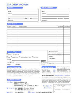 Order Form
