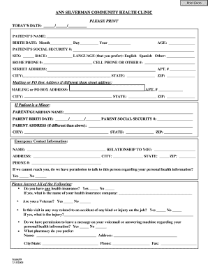 Patient Intake Form