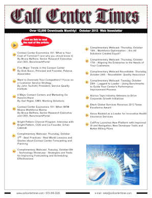 Over 12000 Downloads Monthly October 2013 Web Newsletter