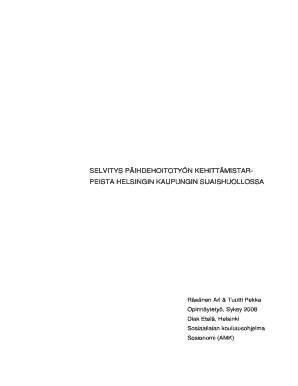 SELVITYS P IHDEHOITOTY N KEHITT MISTARPEISTA HELSINGIN KAUPUNGIN SIJAISHUOLLOSSA - kirjastot diak