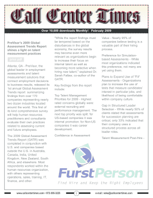 August 04 NL - Welcome to Call Center Times