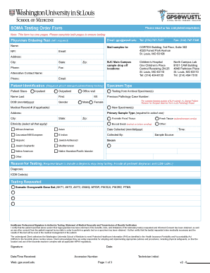 SOMA Testing Order Form