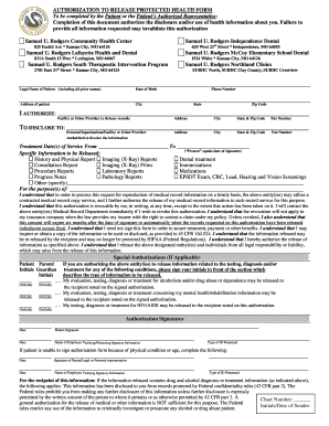Authorization to Release Protected Health Information