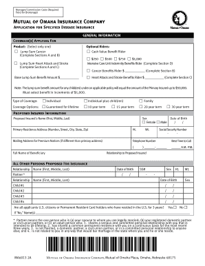 Missouri Supplemental Health Insurance Application