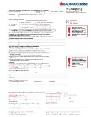 Kündigung Bausparvertrag