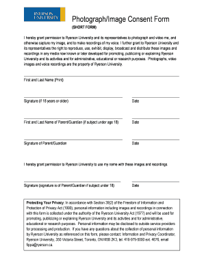 Photograph Consent Form