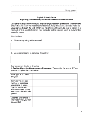 English 3 Study Guide