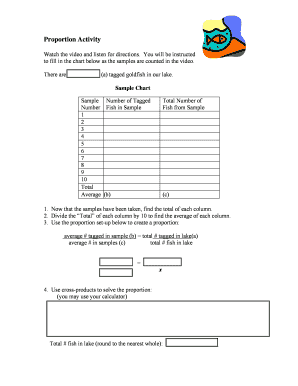 Proportion Activity Worksheet