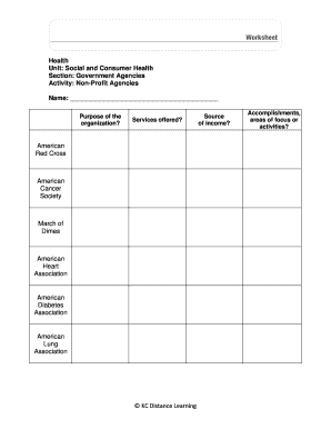 Non-Profit Agency Support Form