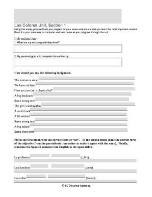 Spanish Language Study Guide