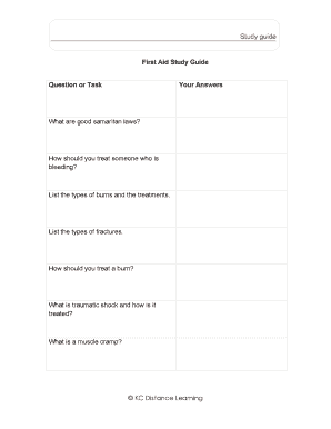 First Aid Study Guide