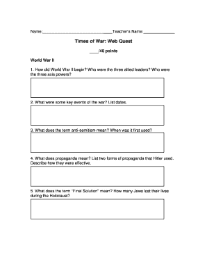 World War II Civil War Iraq Vietnam Web Quest