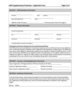 Scene sheet - BCNPSb Supplementary Application - cnps