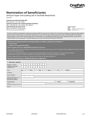 Beneficiary Nomination Form
