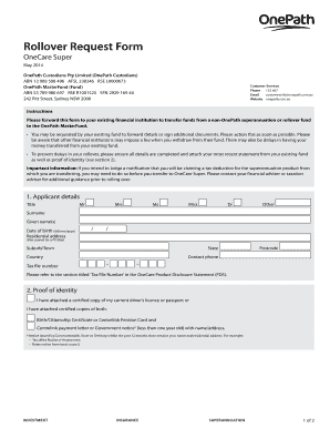 Rollover Request Form