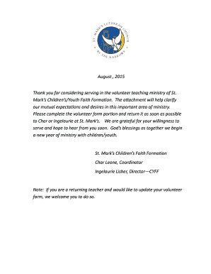 Invitation to the Ministry of Teaching - St. Mark's Lutheran Church by ... - smlutheran
