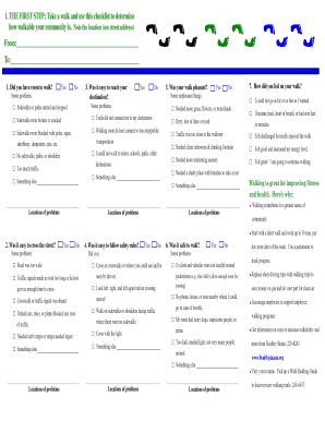 Community Walkability Checklist